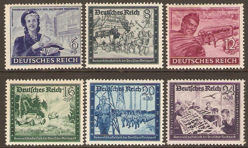 Germany 1944 Postal Employees' Set. SG876-SG881.